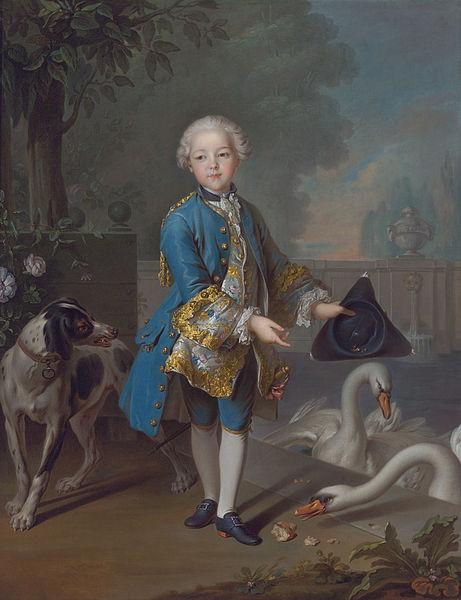 Louis Tocque Portrait of Louis Philippe Joseph, Duc d'Orleans and Duc de Chartres oil painting image